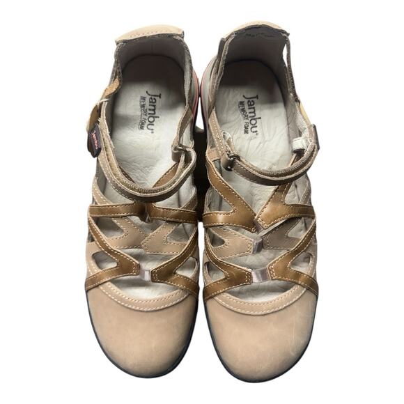 NWT Jambu Tan Leather Women's 9.5 M Shoe Tangerine WJ18TNG54 Memory Foam Relax - Picture 2 of 13